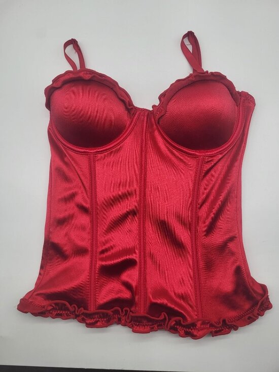 Spirit Halloween Other - Spirit Halloween Women's Small Red Corset Goth Vamp Costume Boudoir